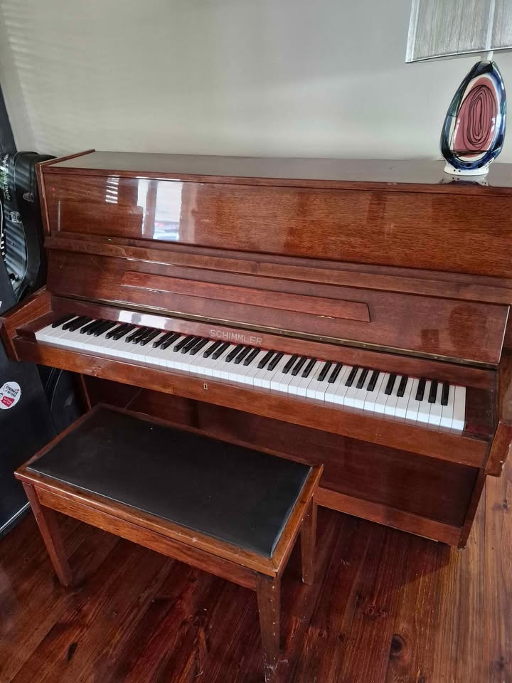 Schimmler upright piano and stool