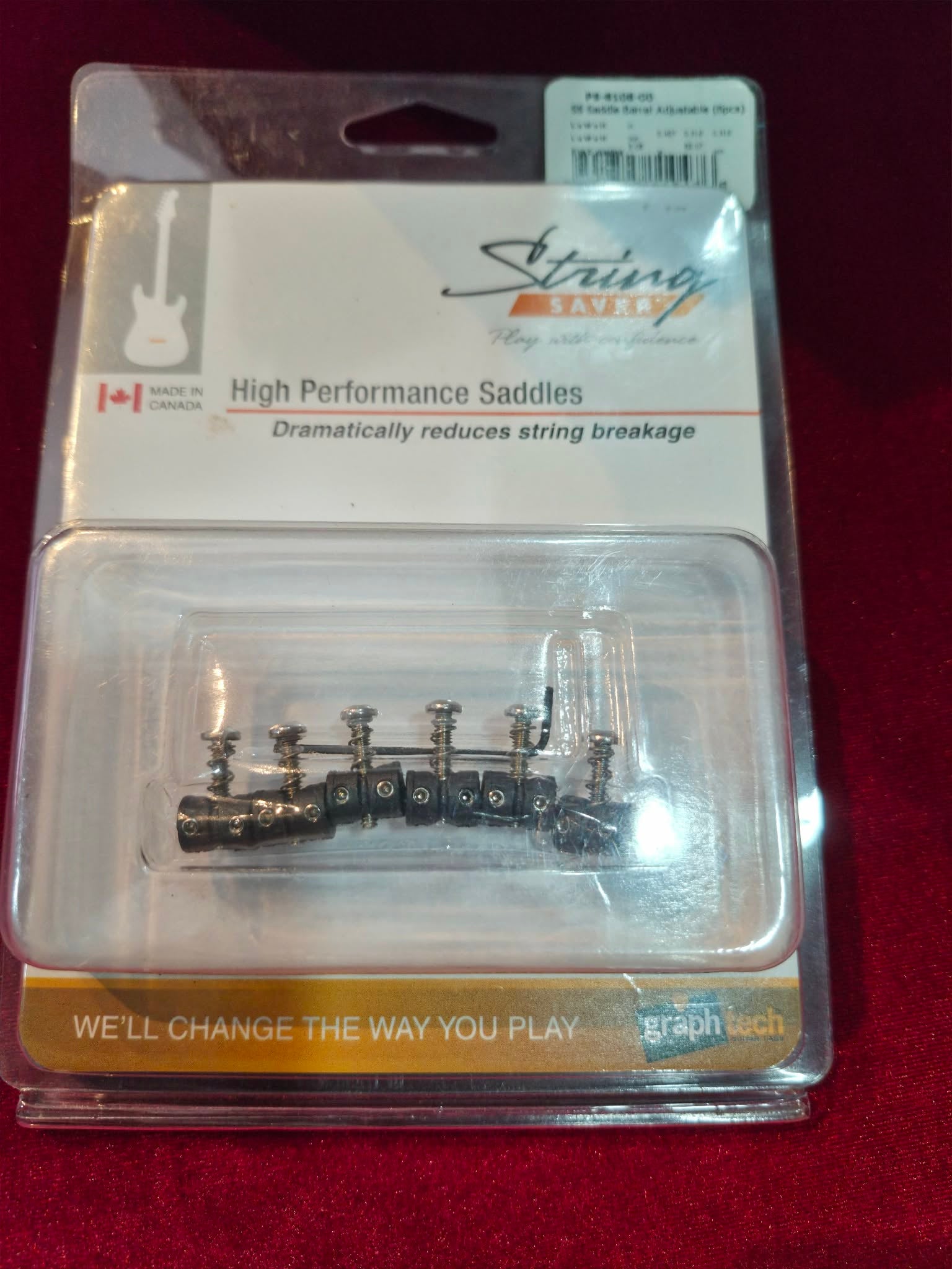 Graphtech String Saver Saddles for Mustang, Jazzmaster Style Guitars -New old stock