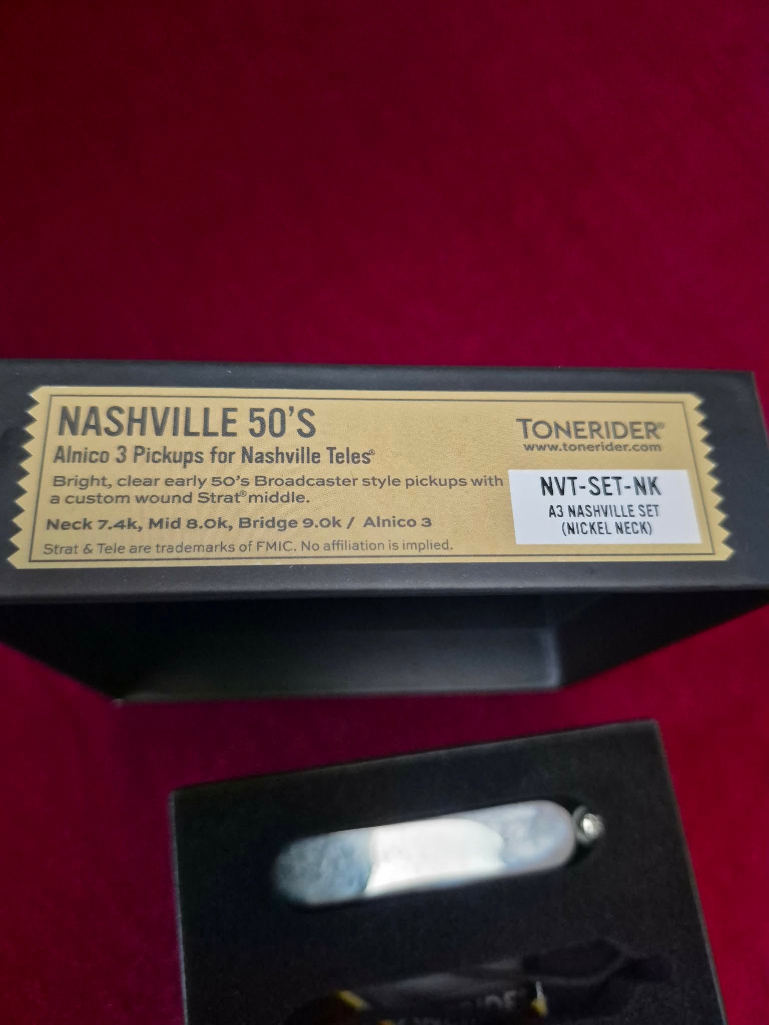 Tonerider Nashville 50s Bridge and Neck Pickup set (Middle pickup not included)